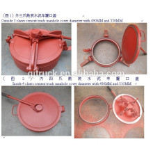 bulk cement powder truck manhole cover made by carbon steel